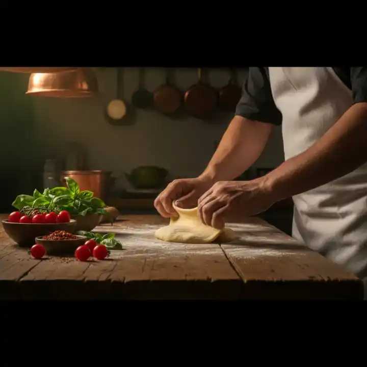 Le mani al lavoro nello staff di Angolo del gusto