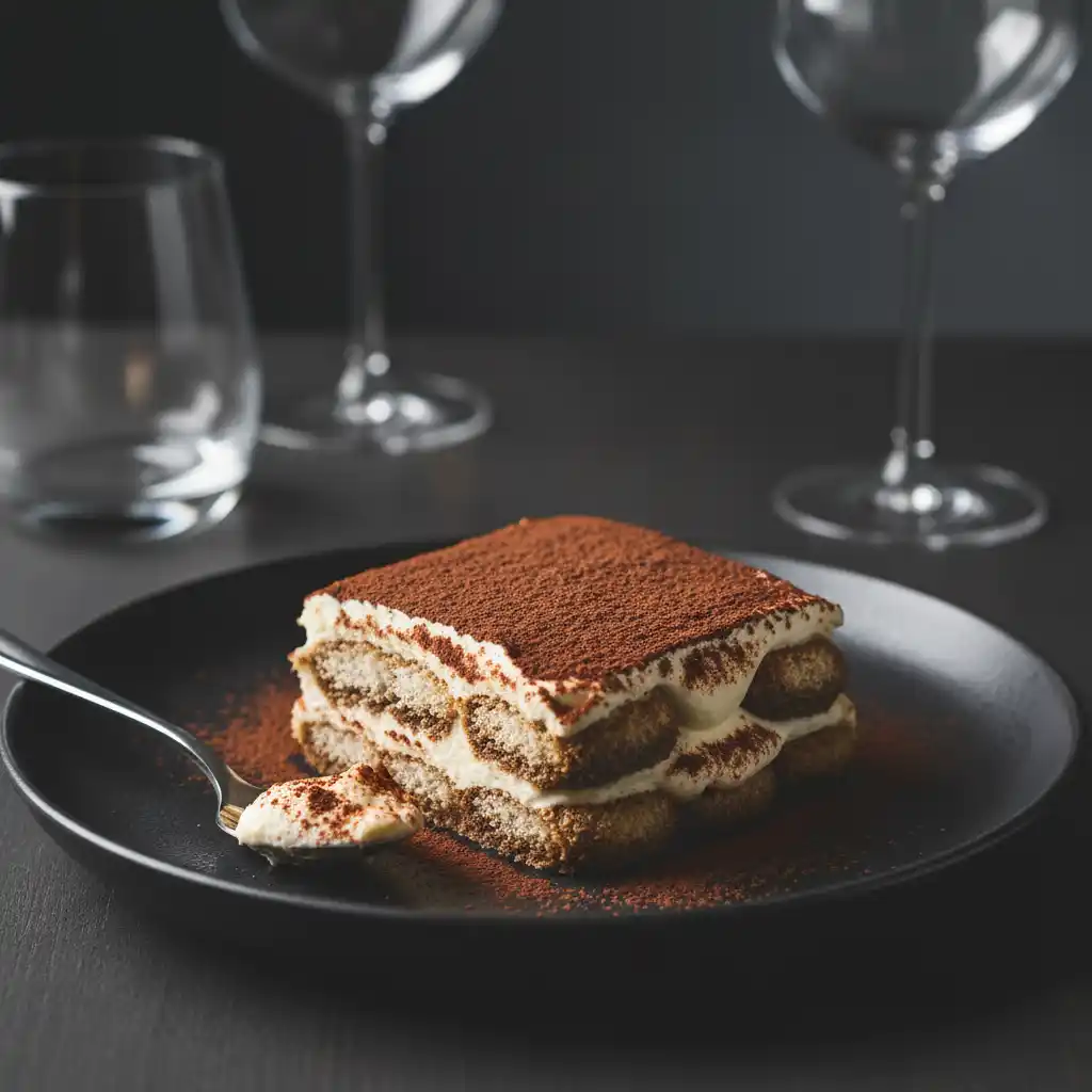Dolce tipico artigianale servito in modo elegante