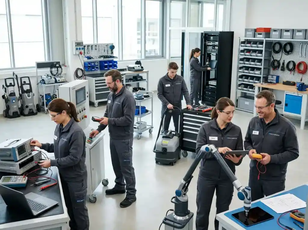 Team professionale di Multiservice al lavoro