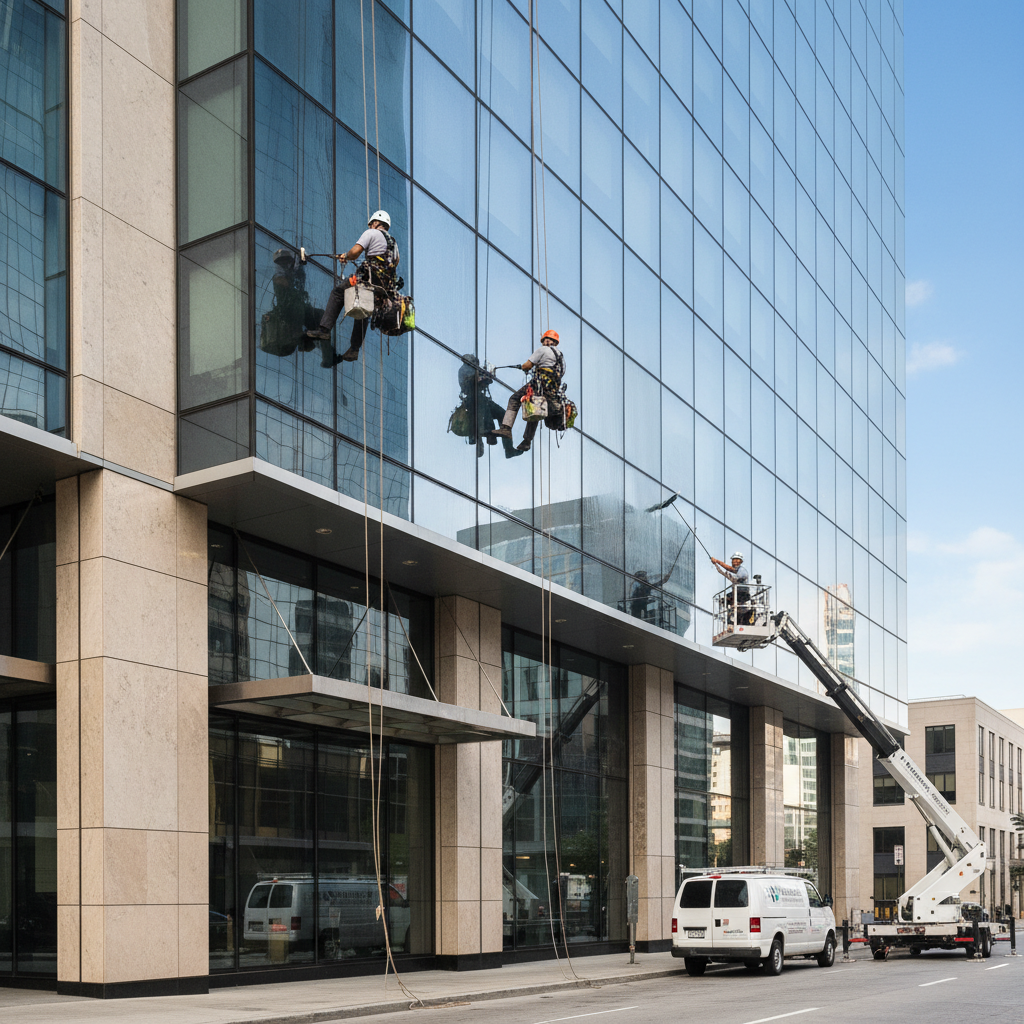 Lavaggio vetrate e facciate