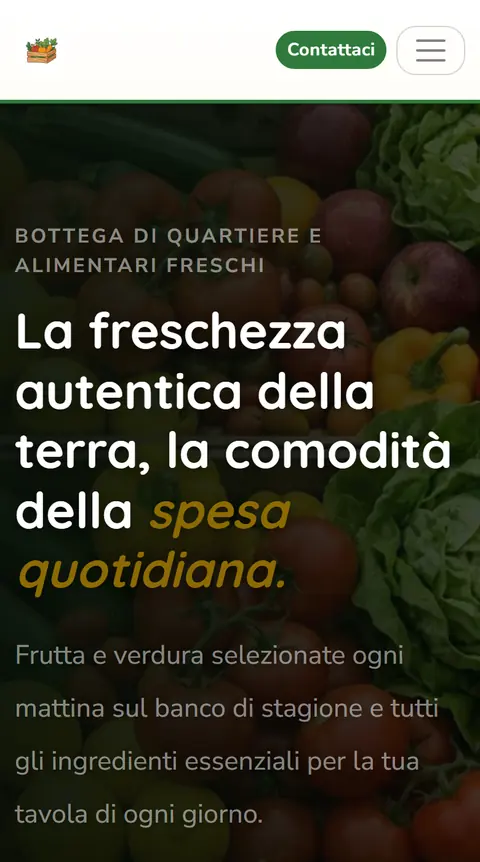 Il sito di Minimarket Frutta e Verdura