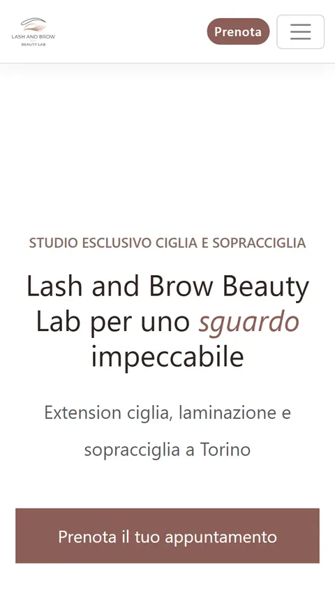 Il sito di Lash and Brow Beauty Lab