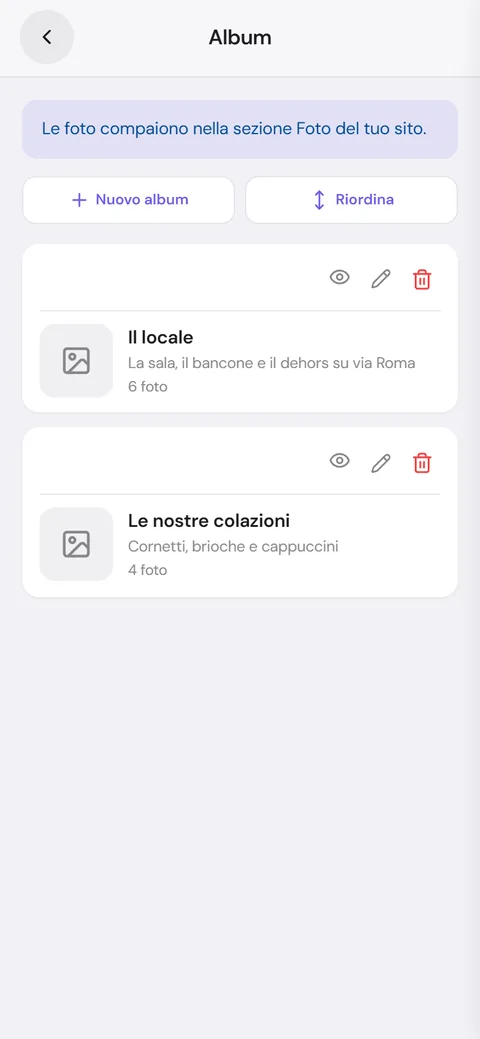 Elenco degli album
