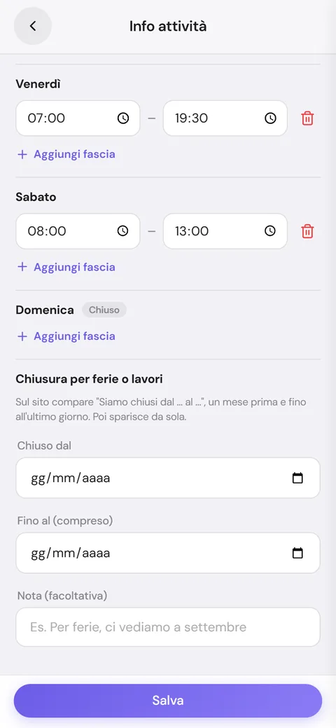 Sabato con una fascia e domenica senza fasce