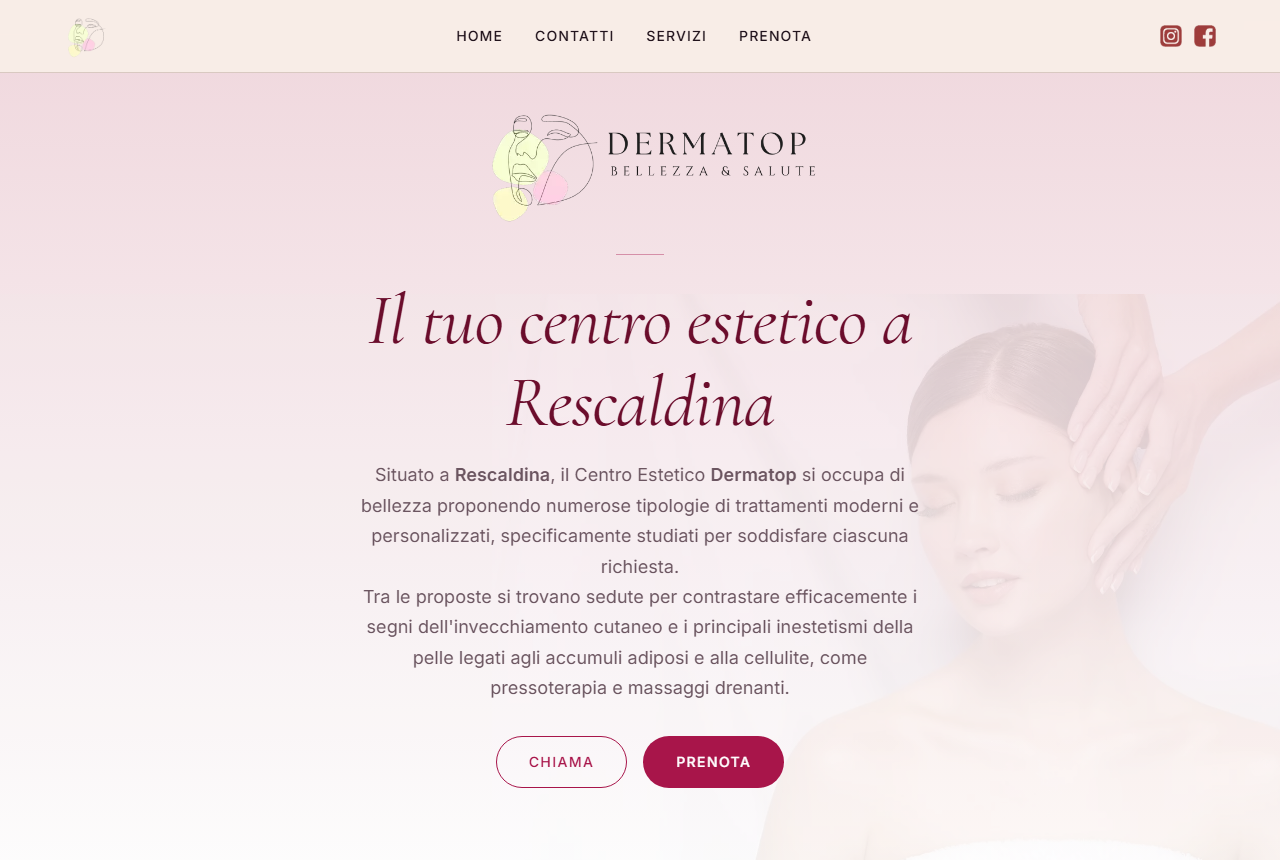 Il sito desktop di Dermatop